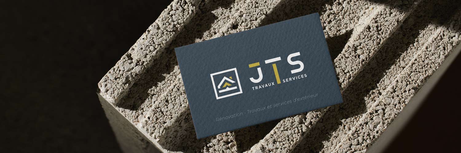 Création et impression de la carte de visite pour l'entreprise JTS travaux et service d'extérieur 