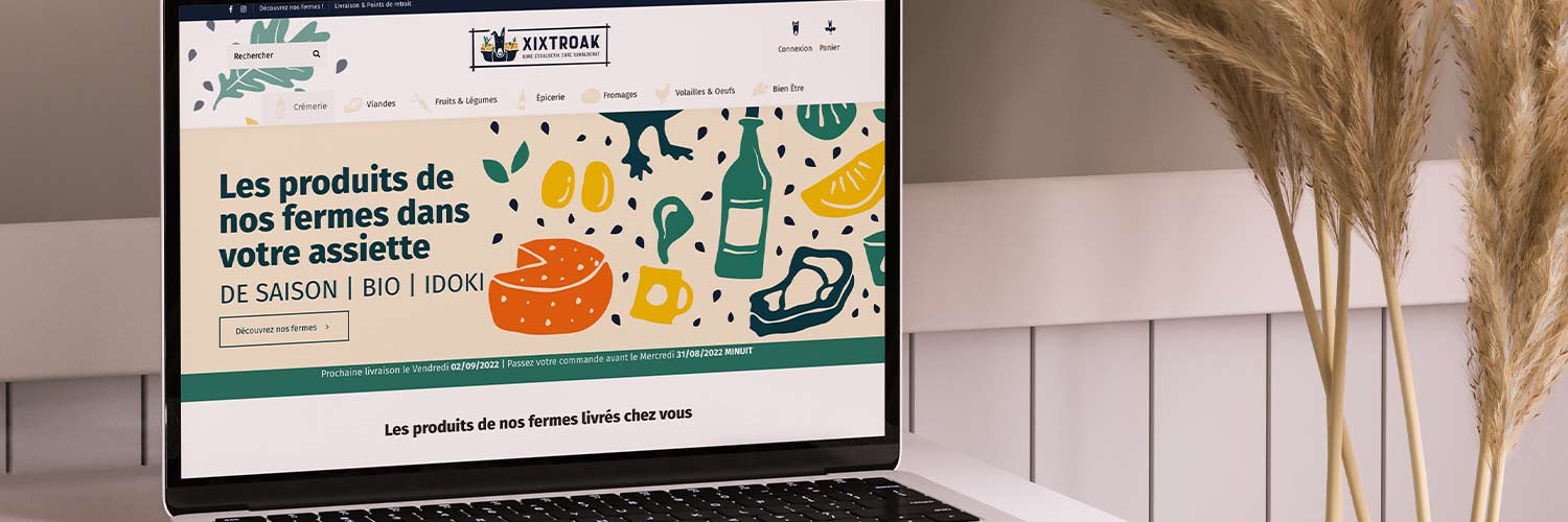 Visualisation du site web de Xixtroak réalisé par l'agence web Bixoko